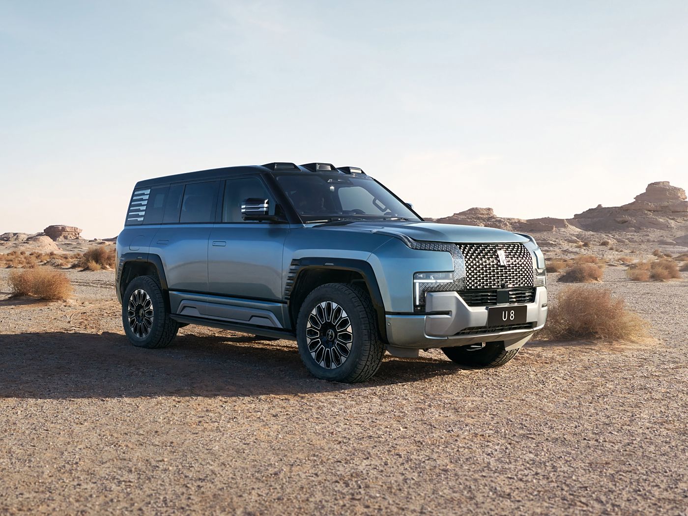 BYD cars BYD Yangwang U8 grille and headlights close-up