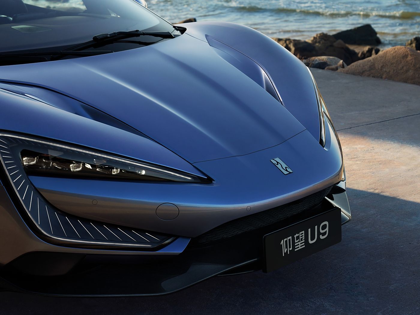 BYD Yangwang U9 LED headlight design close-up