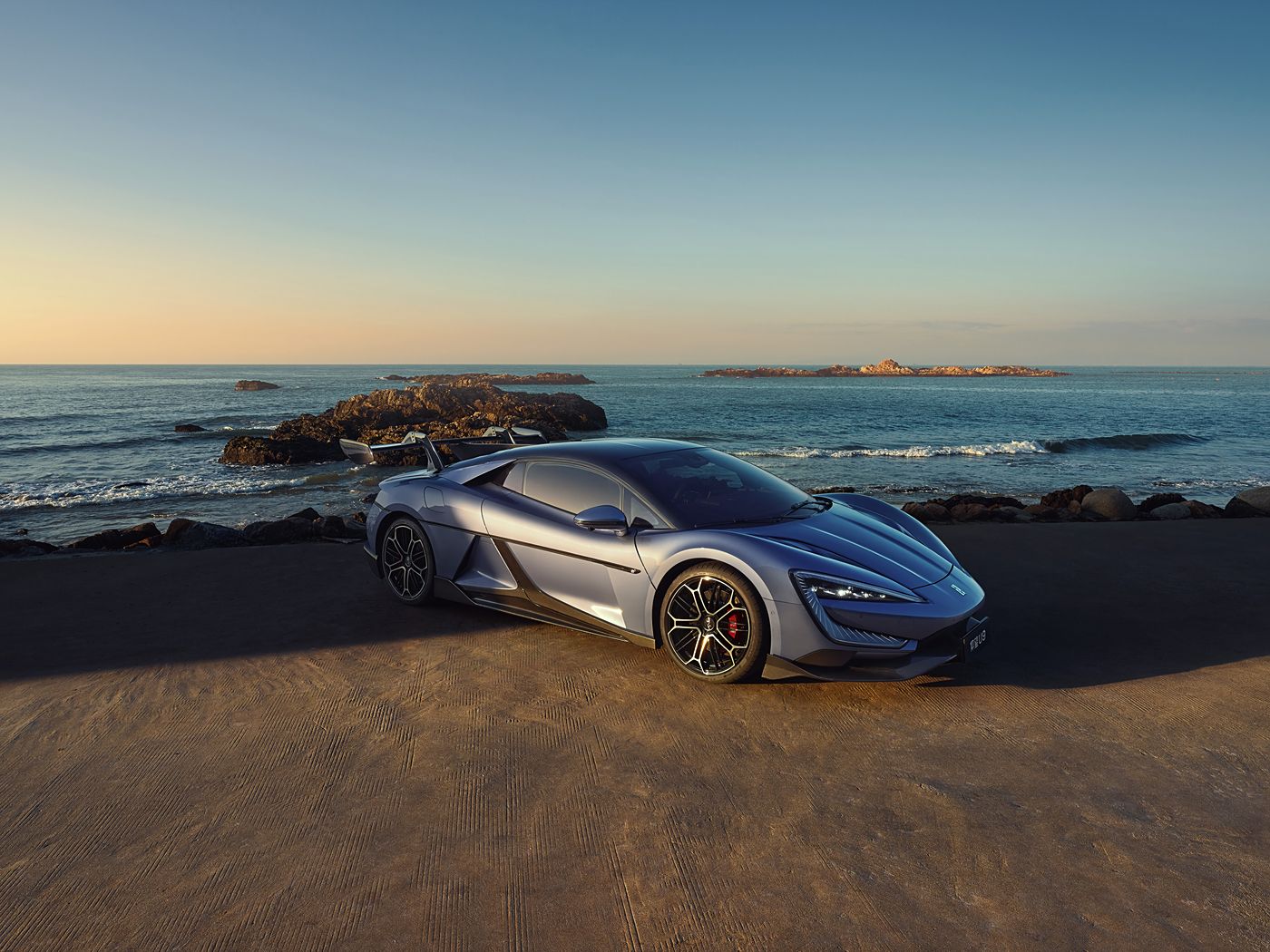 BYD Yangwang U9 display in seaside