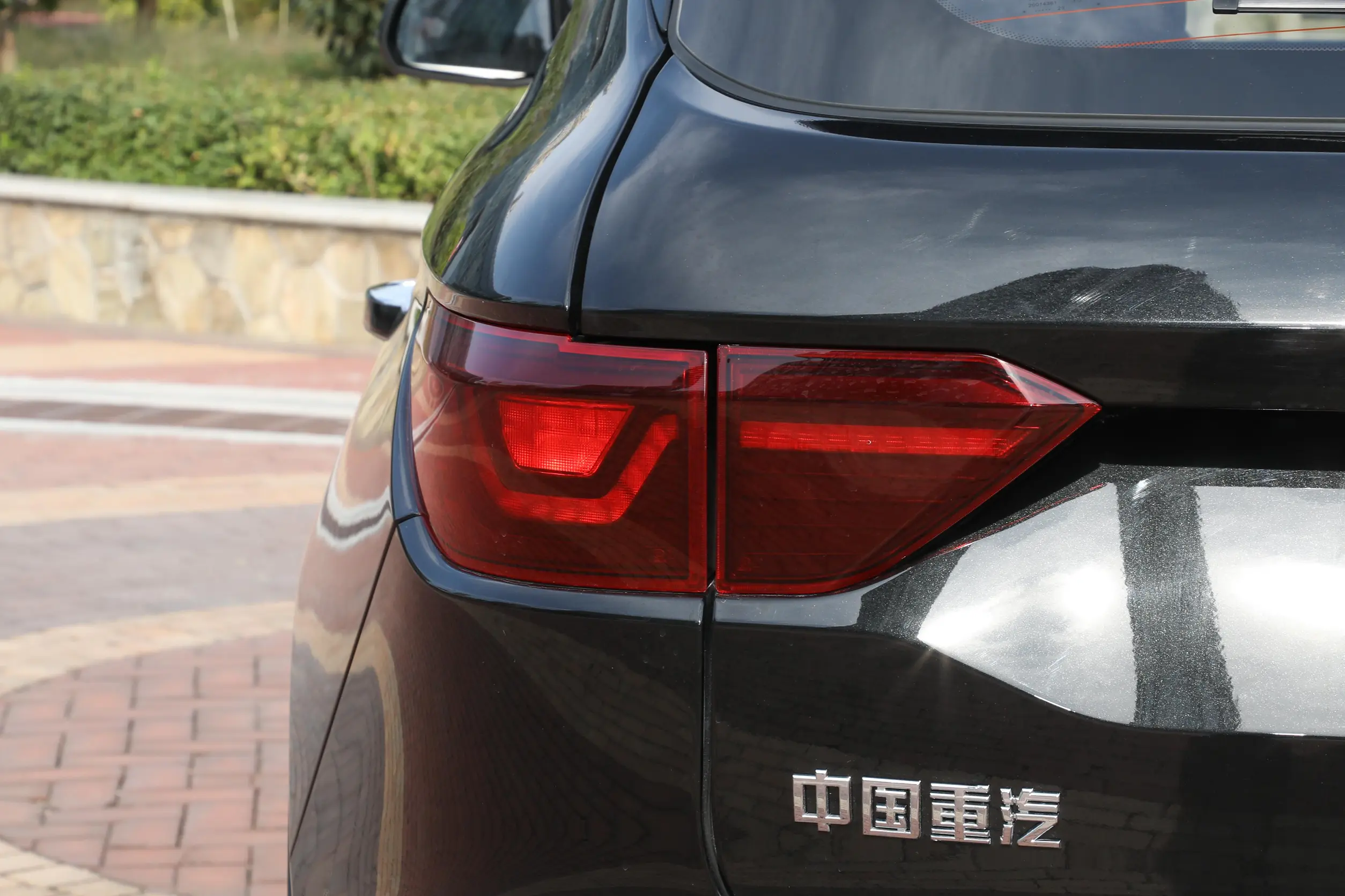 The rear design combines contemporary aesthetics with practical considerations