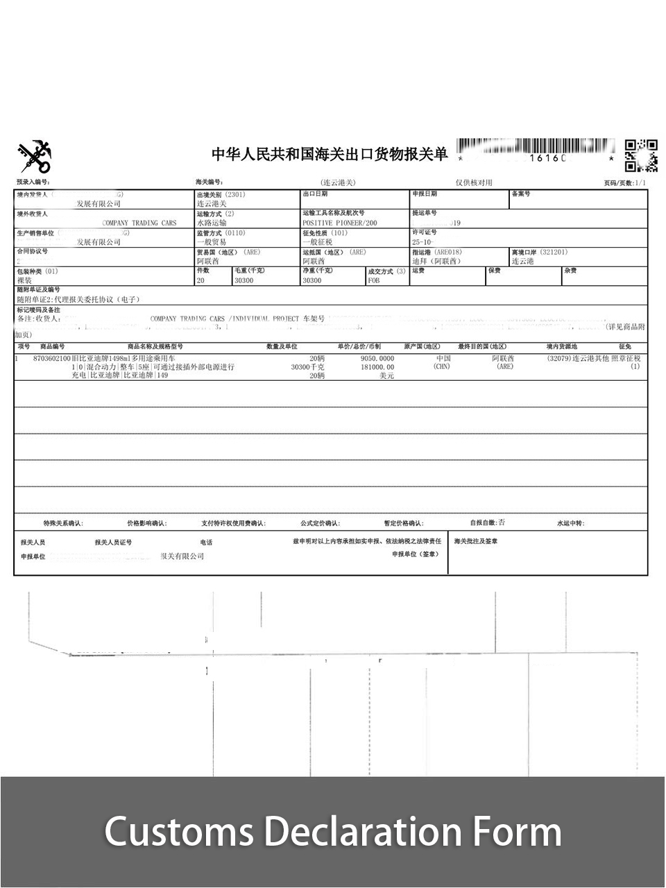 Electronic Customs Declaration for BYD Cars - Efficient Digital Processing